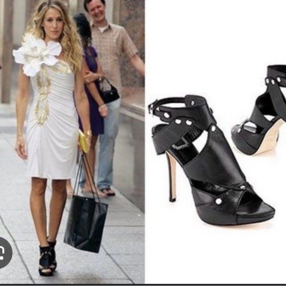 Elegant Black Strappy Heels